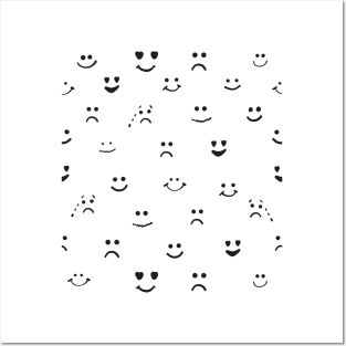 Faces, smiley face, eyes emotion Posters and Art